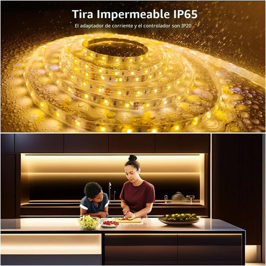 NOVOSTELLA Tiras de Luces LED Blancas Sintonizables Impermeables de...