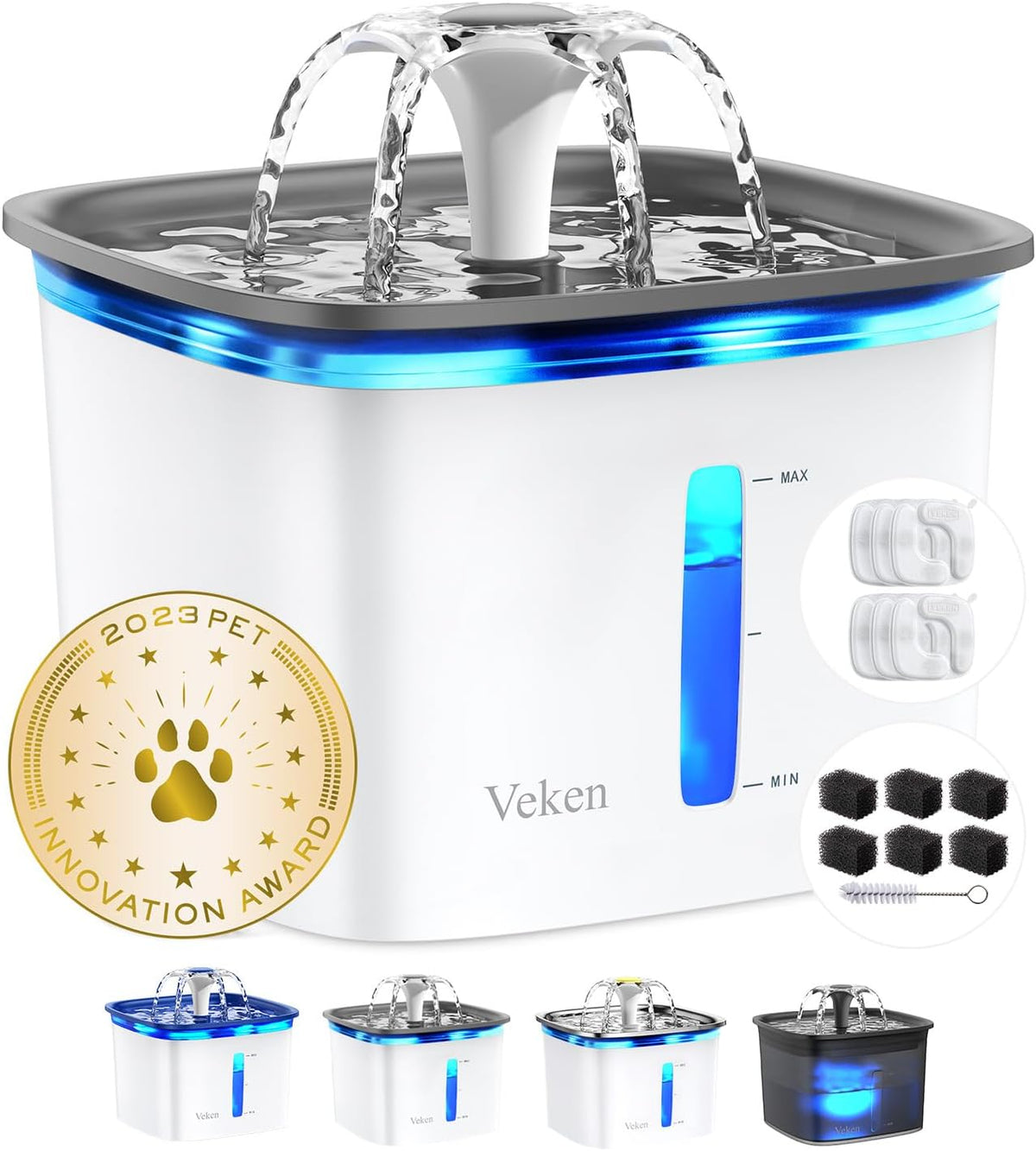 Veken Innovation Award Ganadora de 95 oz\/2.8 L Fuente de agua para...