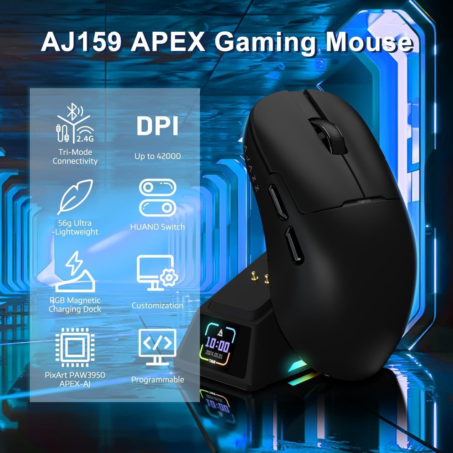 FELICON x Attack Shark X86 Teclado mecánico inalámbrico CNC 75% alu...