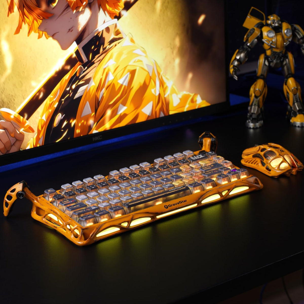 GravaStar Mercury K1 Pro Teclado mecánico inalámbrico para juegos,...