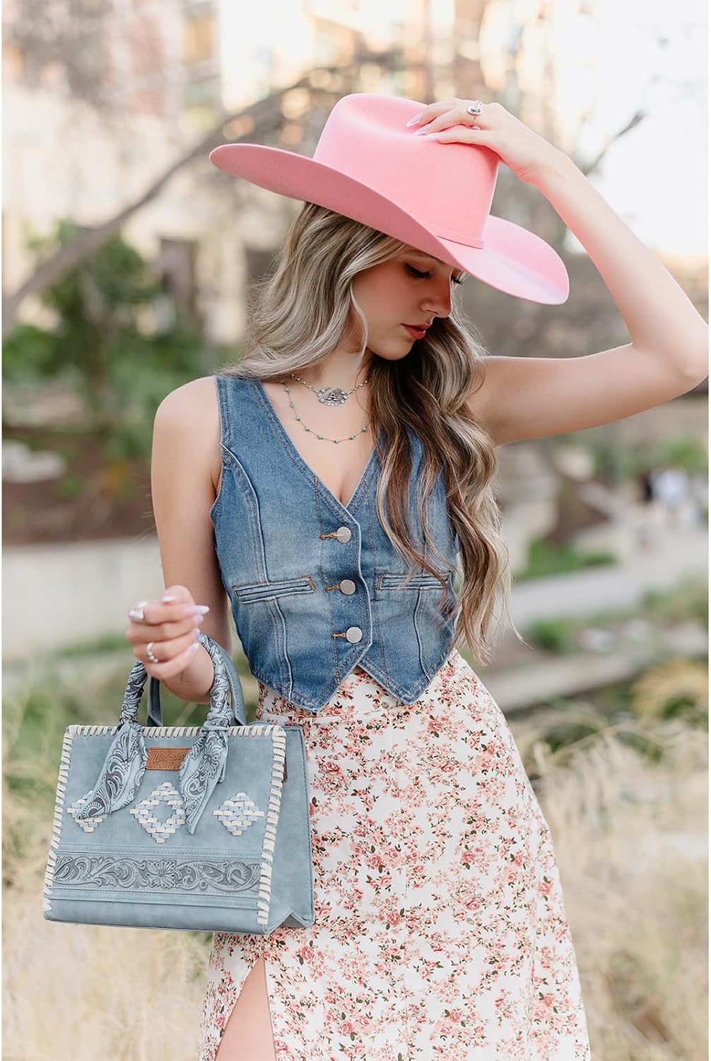 Montana West Wrangler Tooling Tote Bag para mujer, bolsos con asa s...