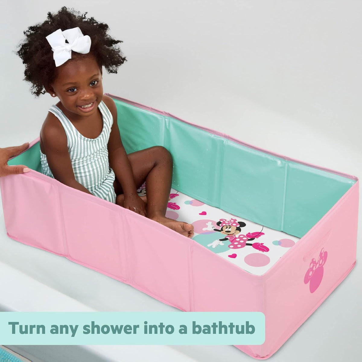 Disney Baby Minnie Mouse Tuckaway - Bañera plegable para niños, con...