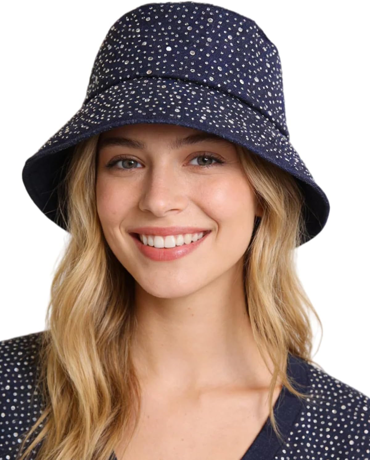 BOLLEY JOSS Sombrero de cubo brillante para mujer, sombrero de sol...
