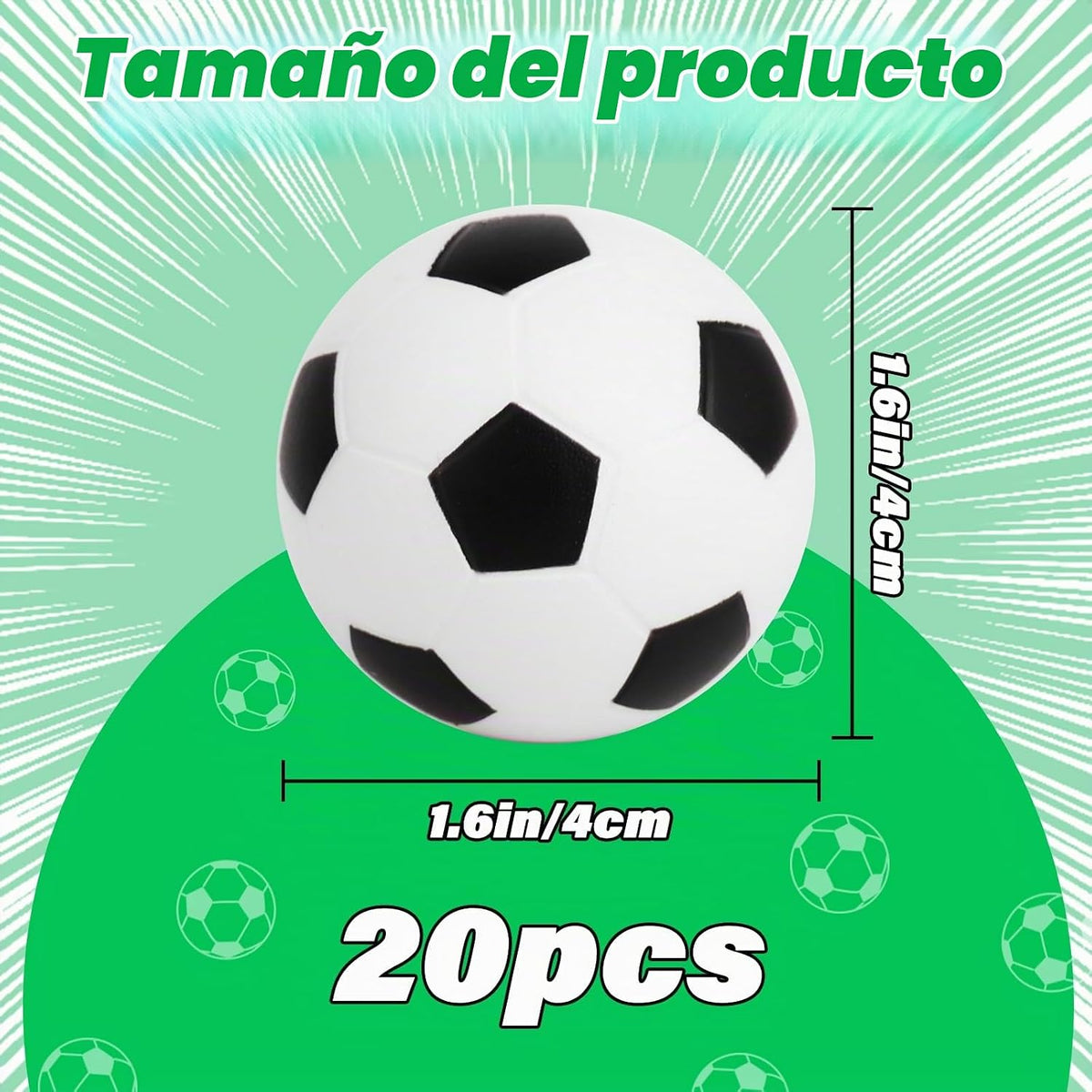Hxezoc Mini pelotas de fútbol para el estrés, paquete de 20 unidade...