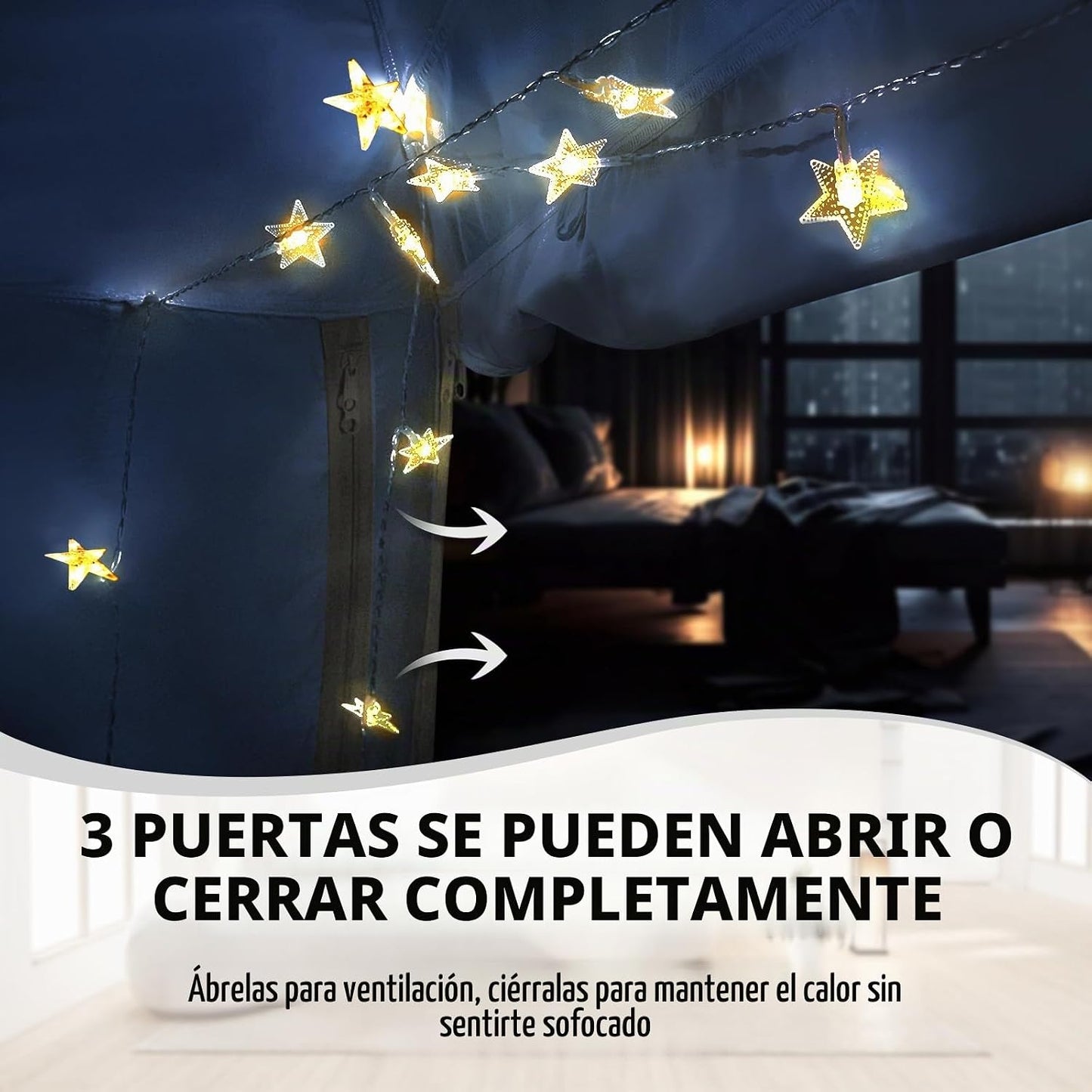 RIYDH Tienda de campaña para cama, toldo transpirable 100% para adu...