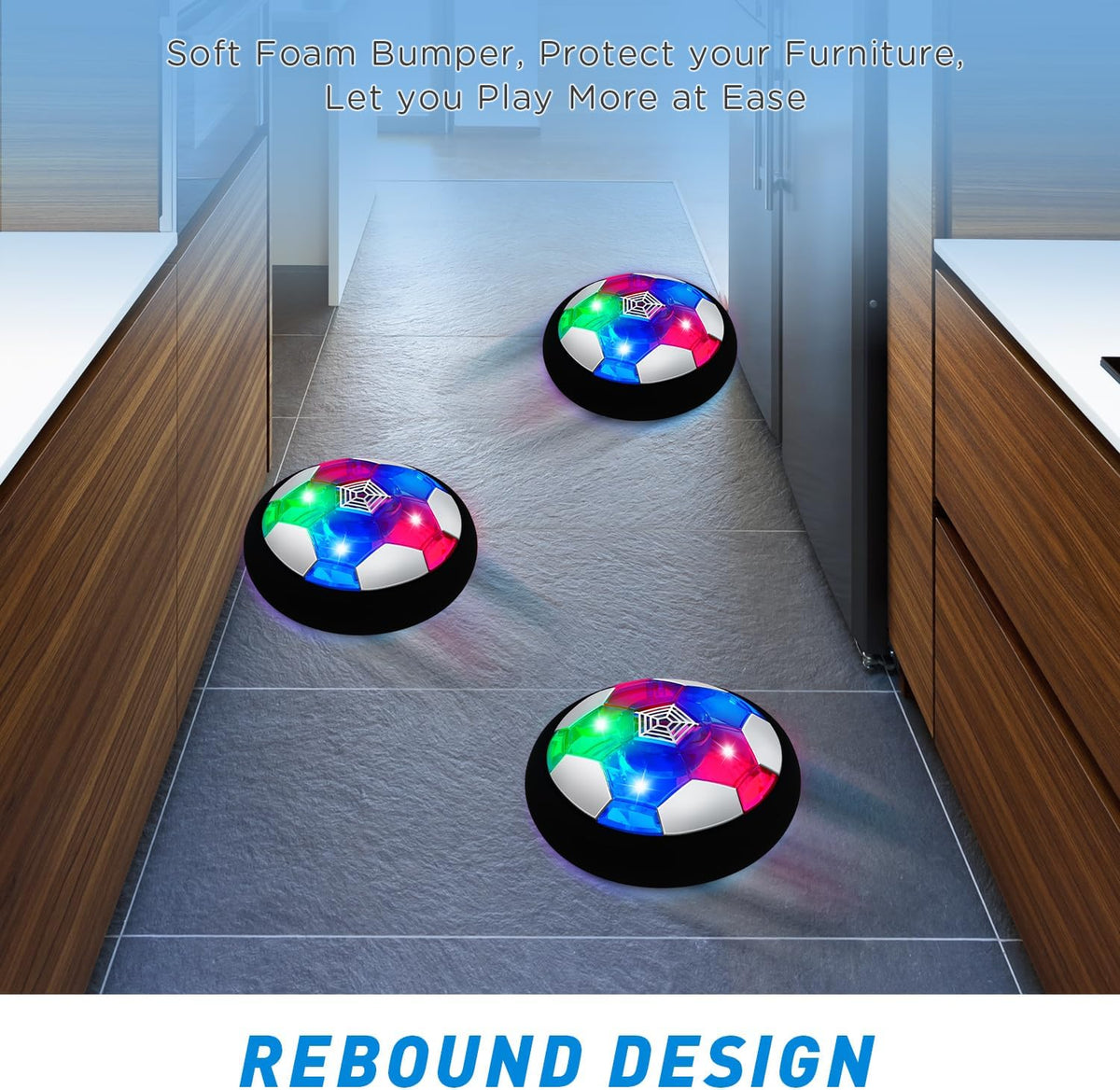 Pelota de Fútbol LED Flotante Juguetes para Niños, Pelota de Entren...