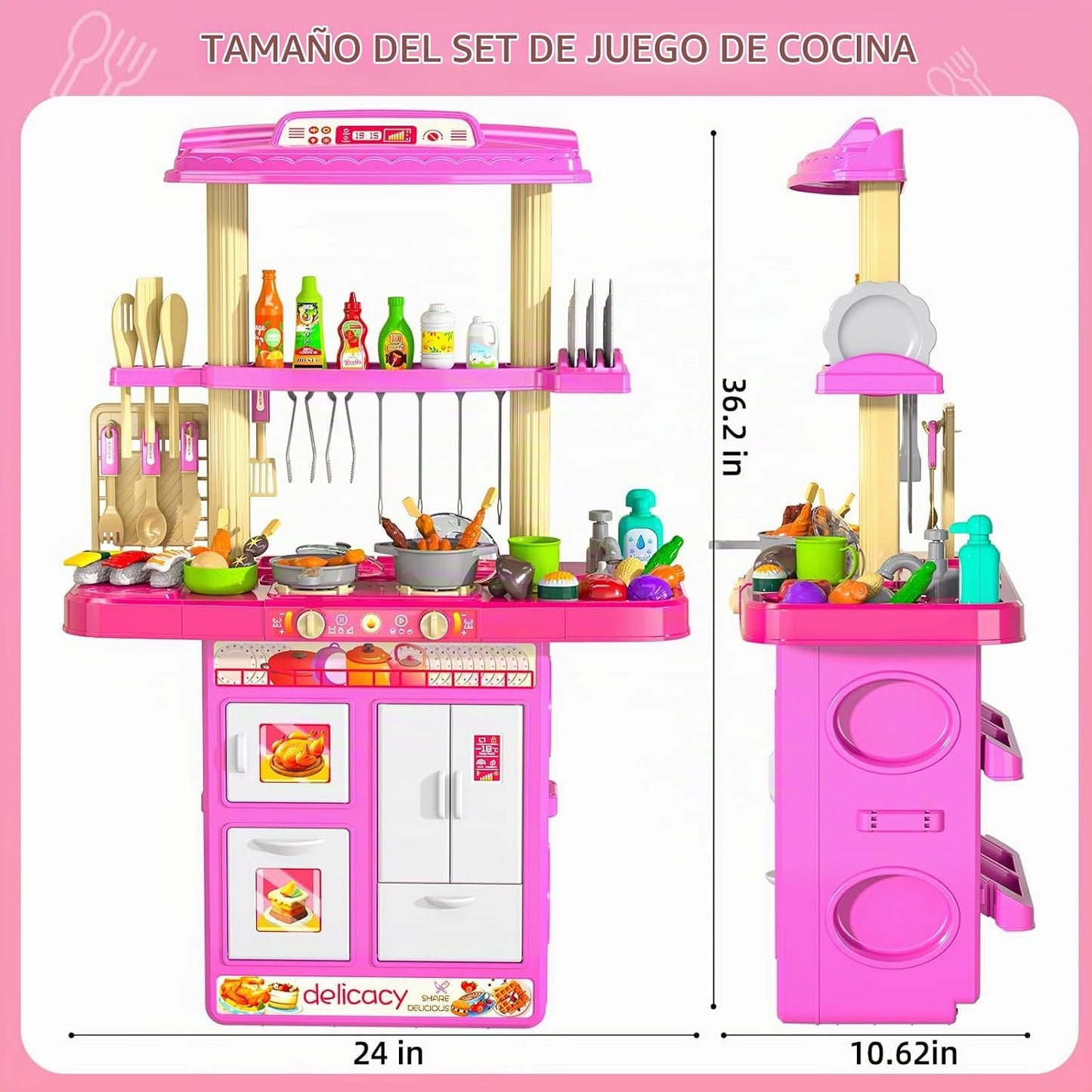 MSKOLER Juguetes de cocina de juego simulado para niños de 2-6 4-8...