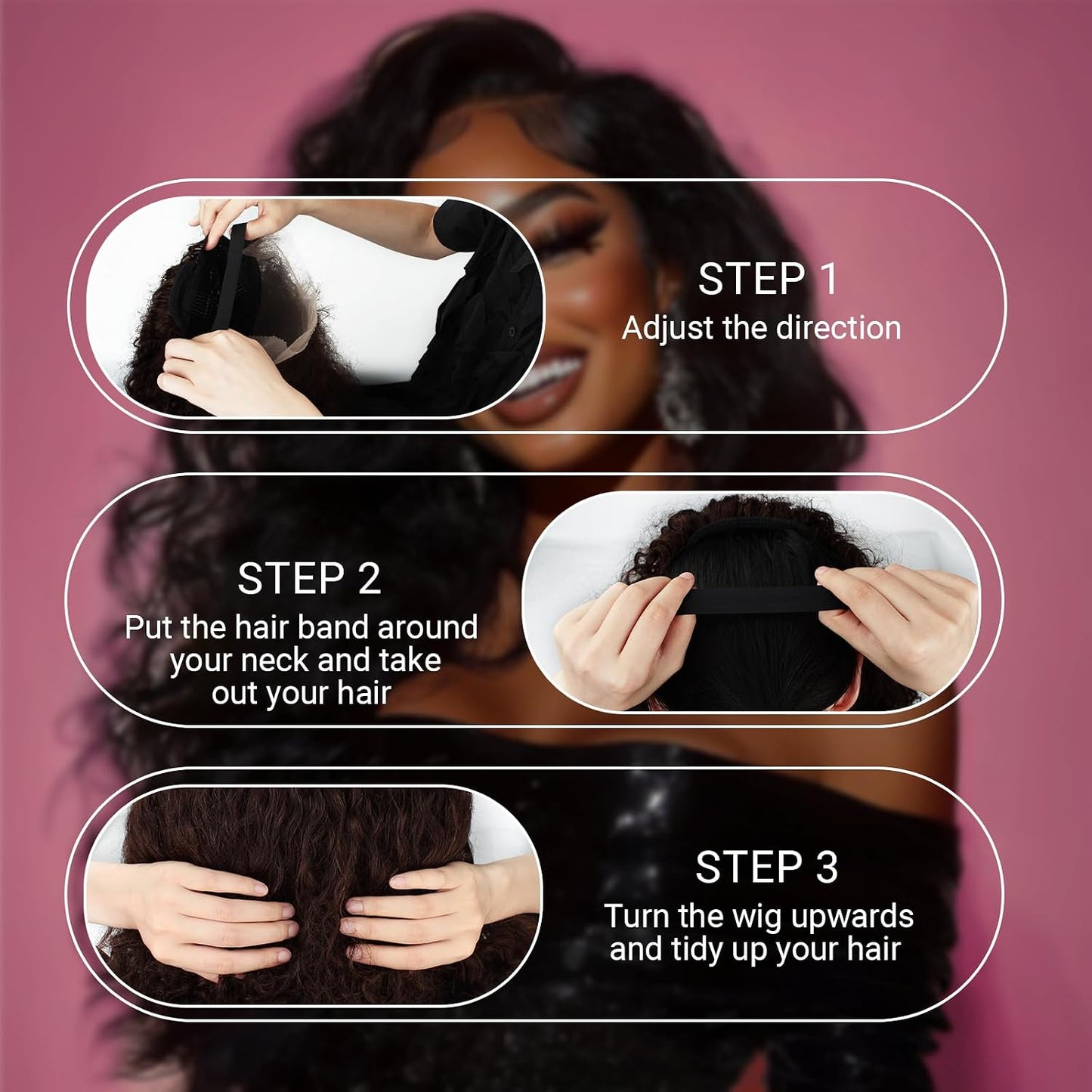 HappyNewHair Peluca de cabello humano ondulado natural de 13 x 4 HD...
