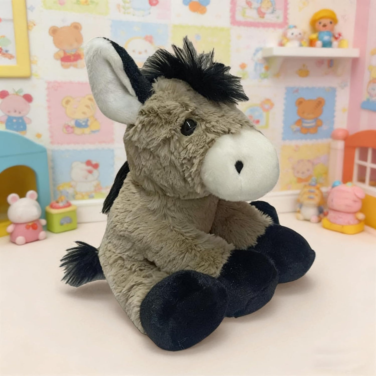 YUKOUQIAN Lindo muñeco de peluche de burro de 8 pulgadas para niñas...