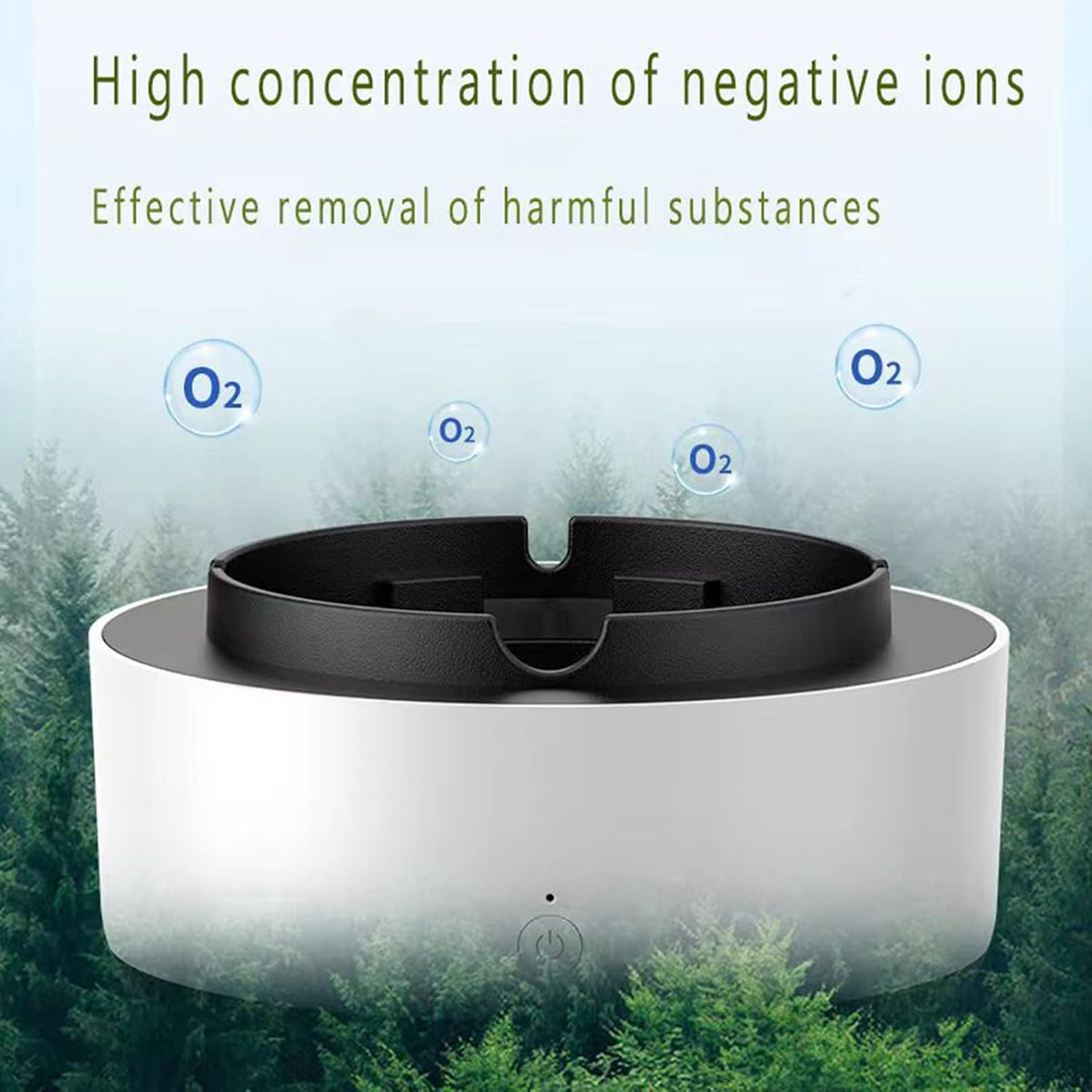 Cenicero multifuncional 2 en 1 sin humo, purificador de aire con fi...