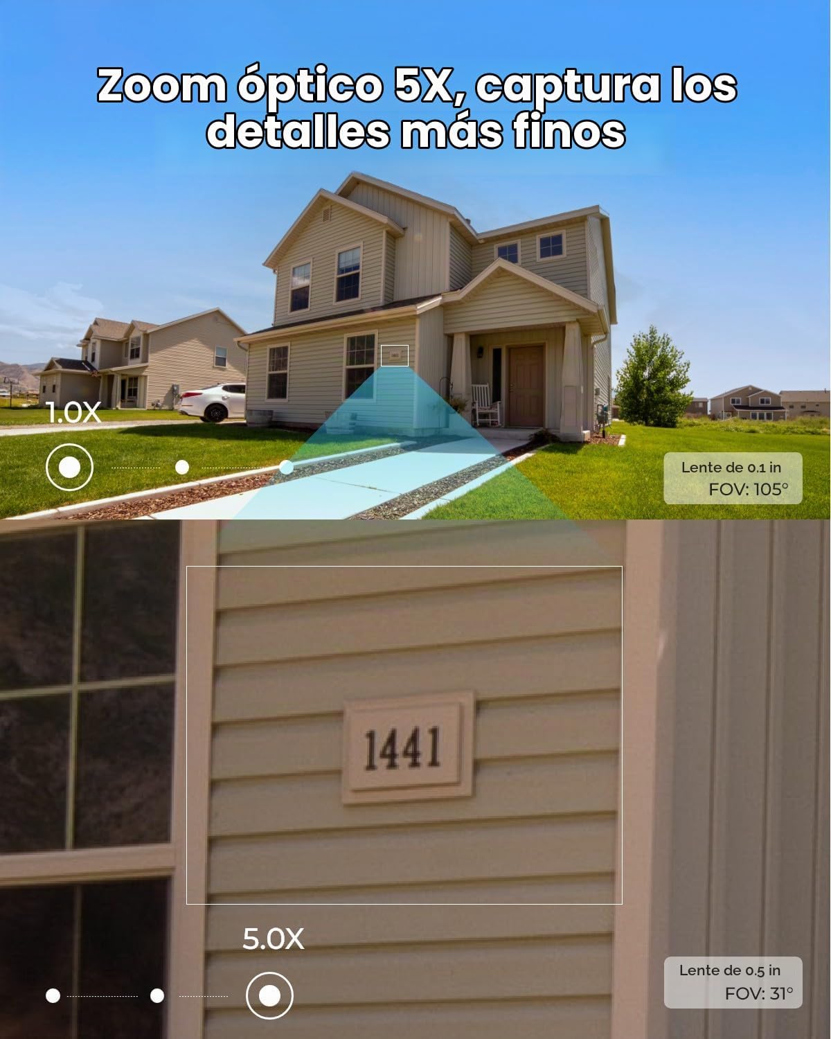REOLINK Zoom óptico de la cámara de seguridad RLC-811A 5X del PoE,...