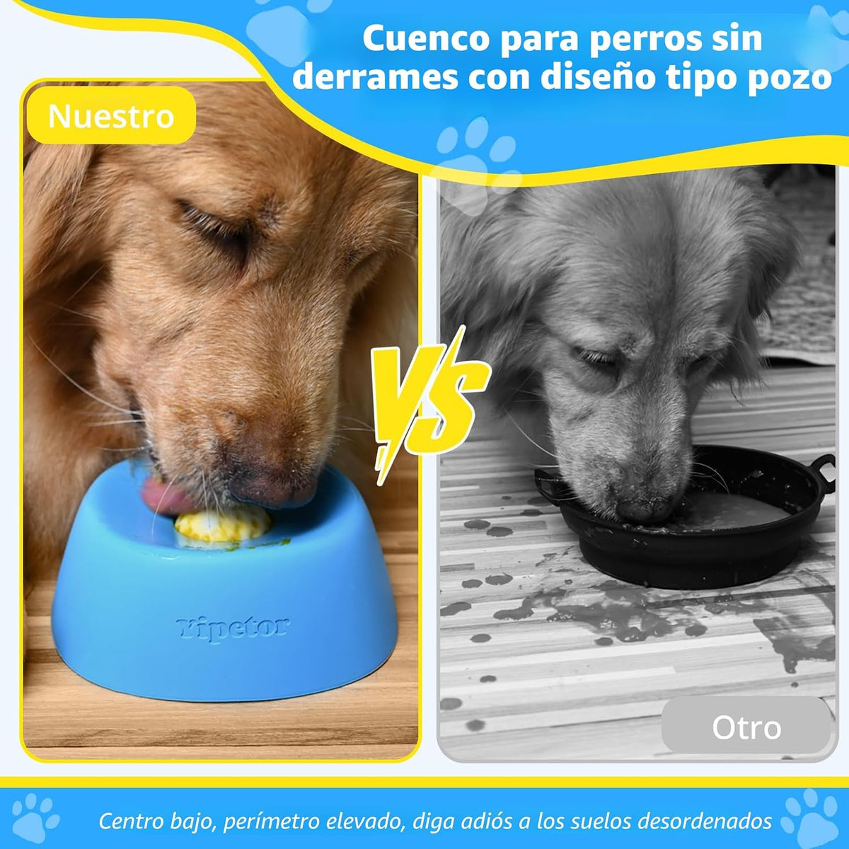Yipetor - Cuenco para lamer perro, bola enrollada en alimentador le...
