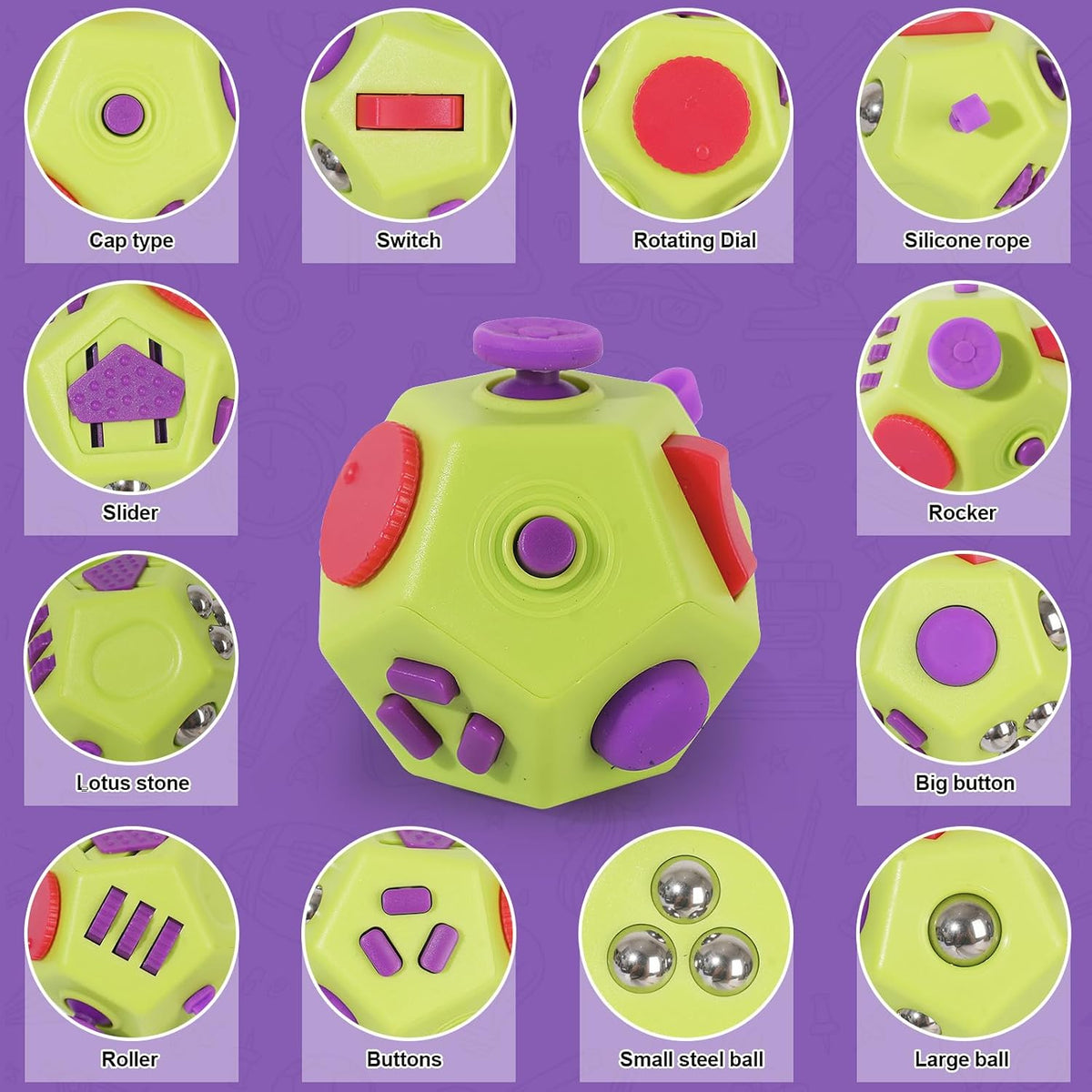 UOOEFUN Mini Cubos de Dedos, Juguetes Fidget Geniales para Niños y...