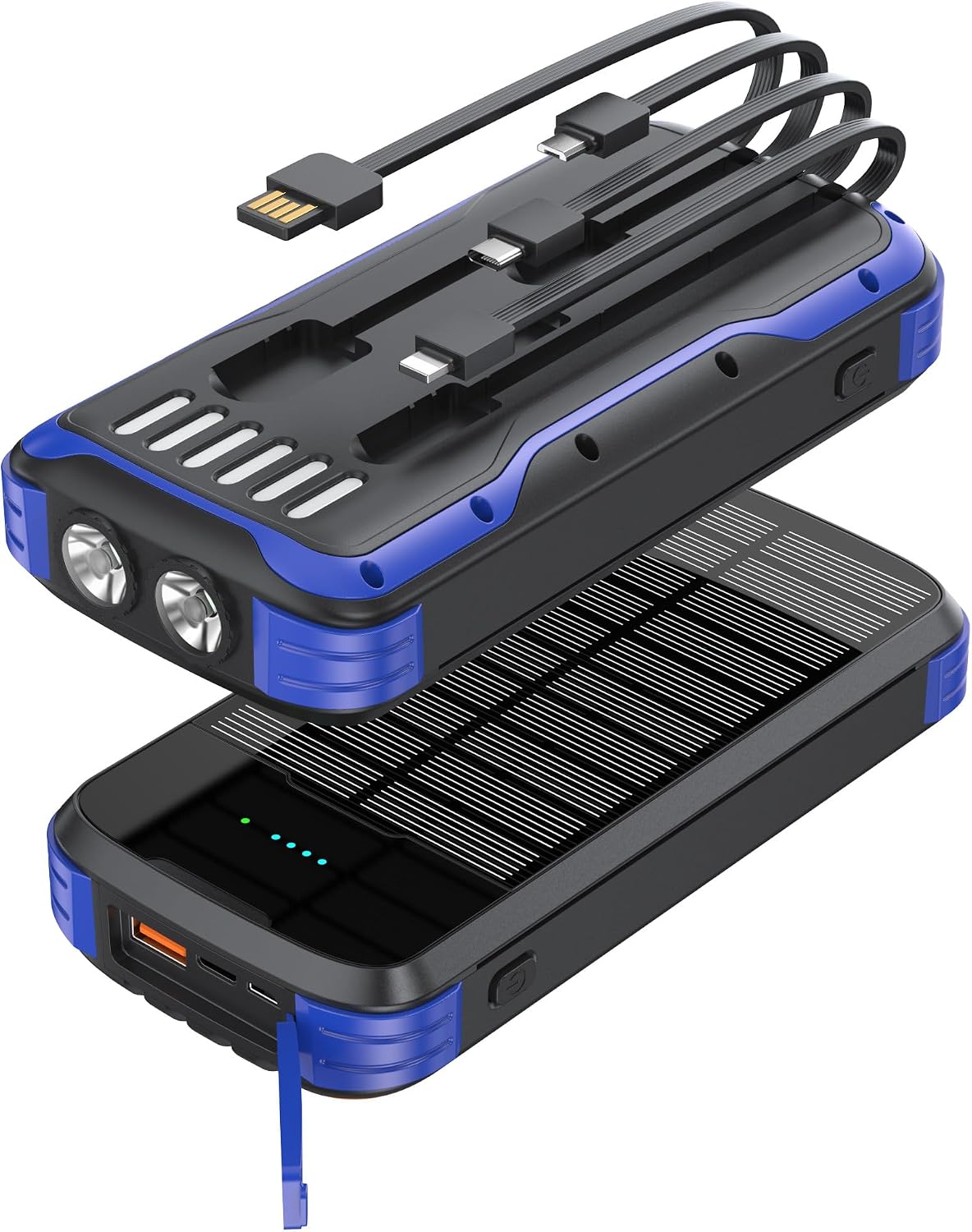 MINRISE Banco de energía solar 40000mAh, cargador portátil PD 20W c...