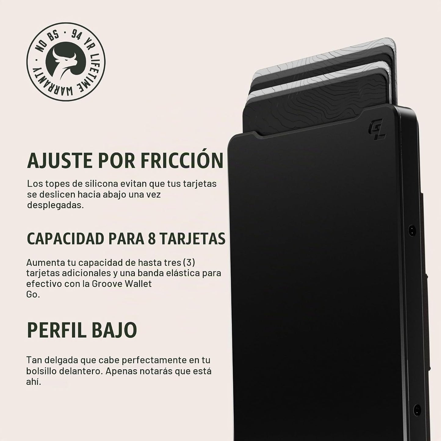 Groove Life Cartera Magnética con Deslizamiento del Pulgar Groove -...