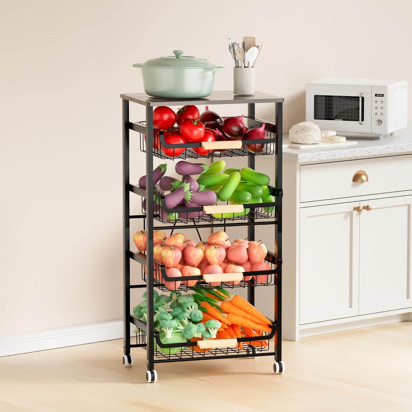 Uninol Cesta de frutas y verduras para cocina, organizadores y alma...