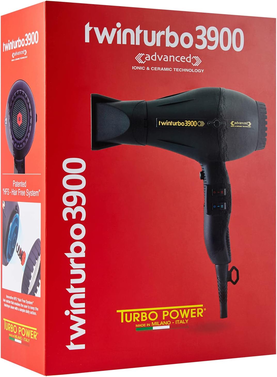 idinio Turbo Power - Secador de pelo Ionic Professional, negro, dob...