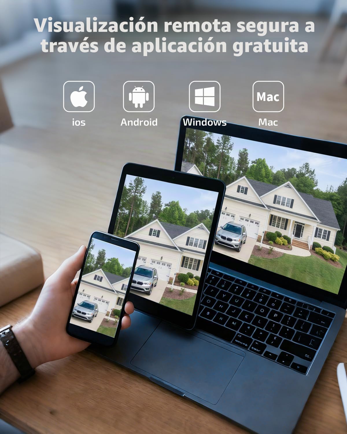 《130°Ángulo Amplio y Audio Bidireccional》Sistema de Cámara de Segur...