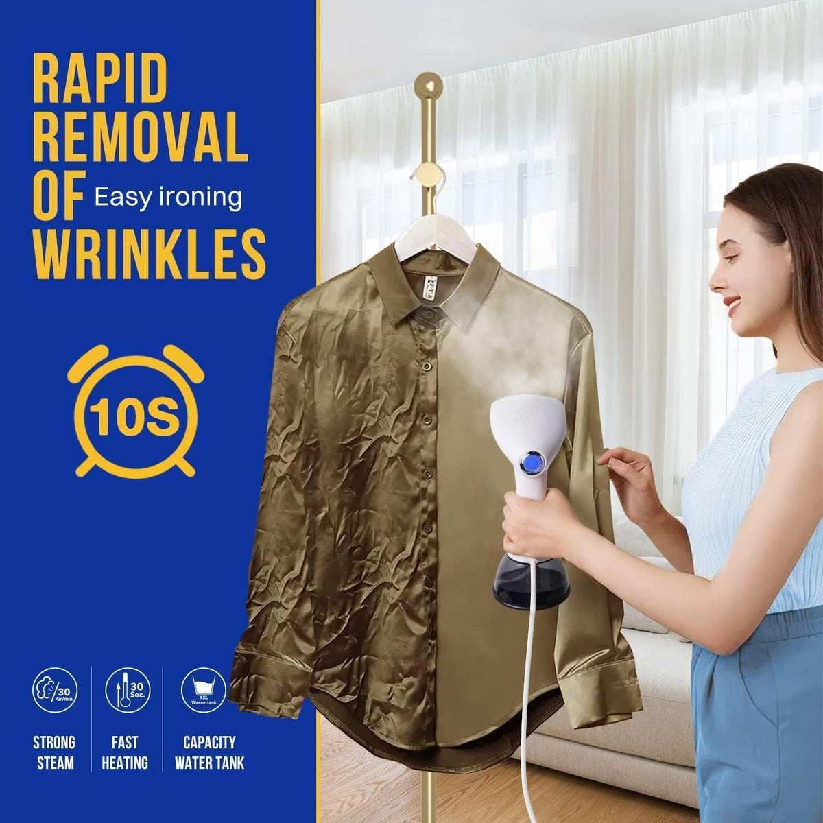 Rolipo Vaporizador para Ropa 1350W, Vaporizador de Ropa para Casa,...