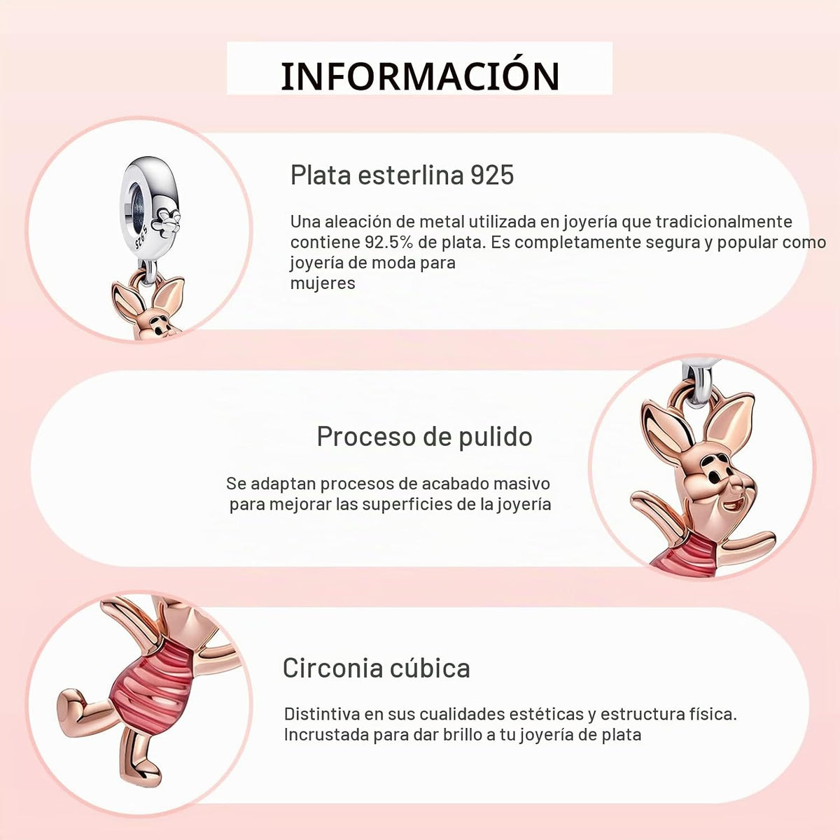 MITSOKU Dijes de plata de ley 925 para pulseras y collares, diseño...