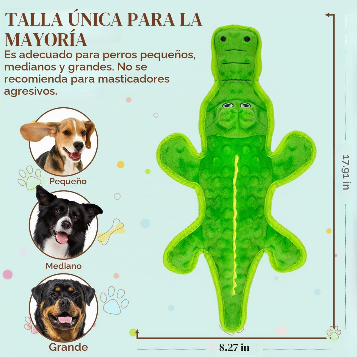 Juguetes chirriantes para perros sin relleno, juguetes masticables...