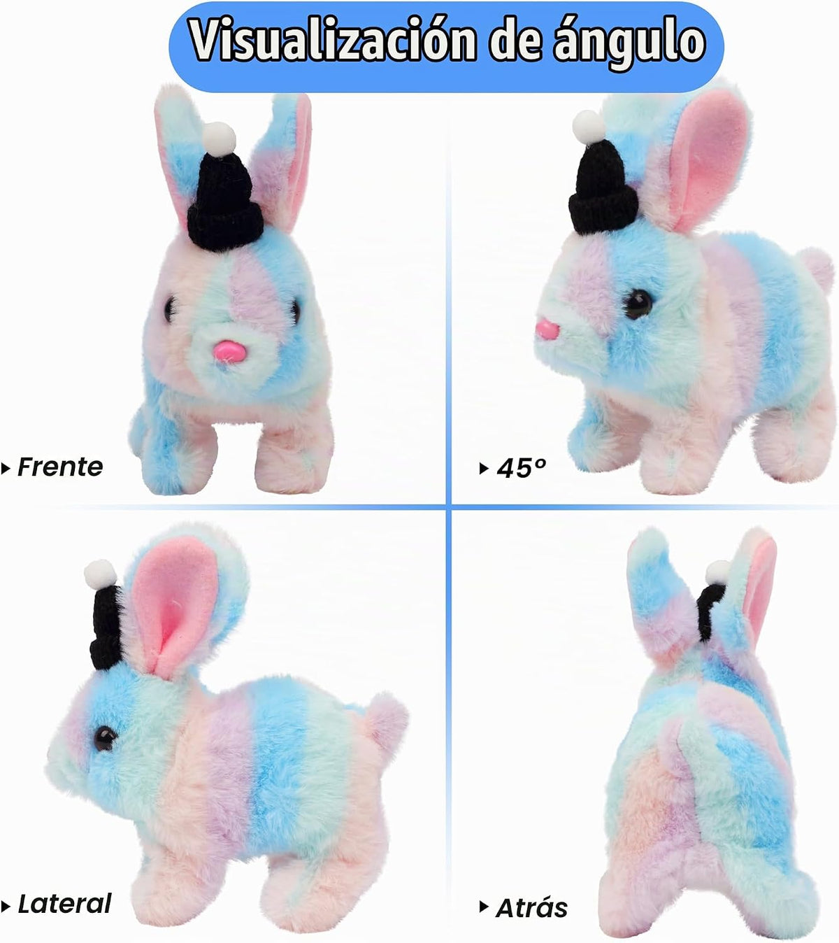 Hopearl - Juguete electrónico interactivo de peluche, con sonidos y...