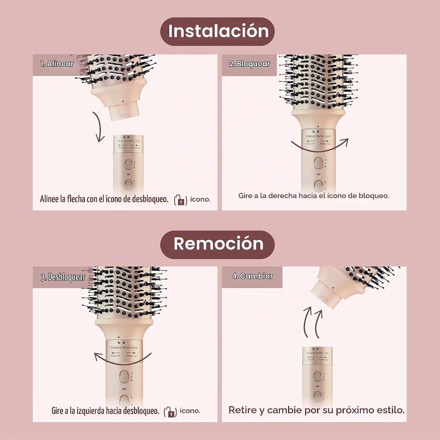 MAVIÉ Multiestilizador de aire caliente 6 en 1 con funda, secador d...