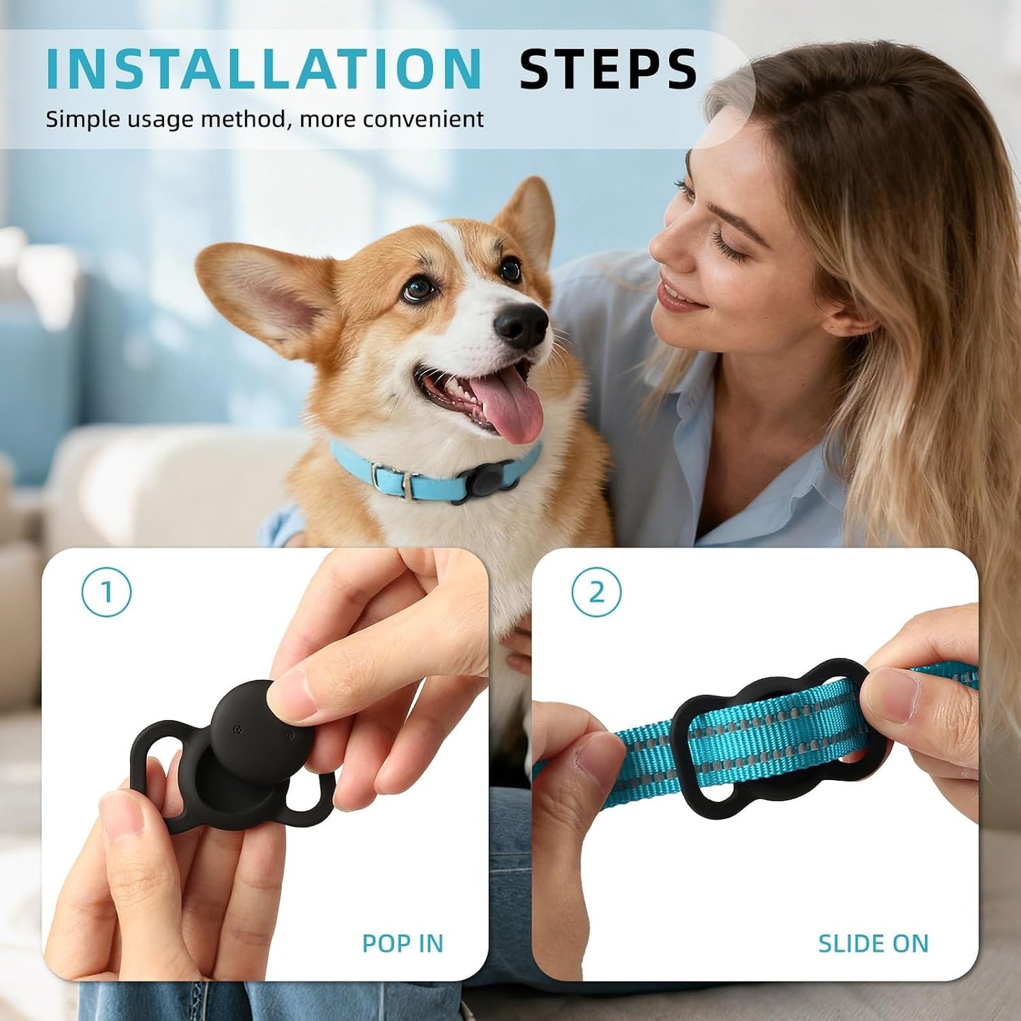 Collar de perro elegante de Android GPS, mini rastreador de activid...