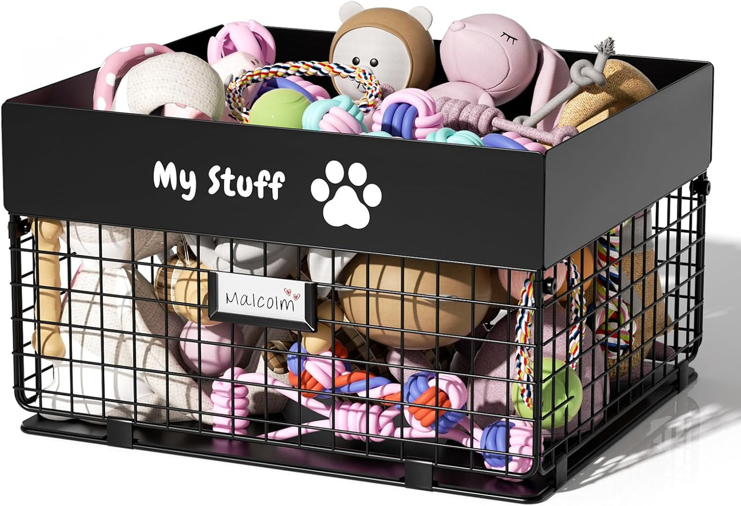 qeerable Cesta de juguetes para perros \u2013 Caja de juguetes gran...