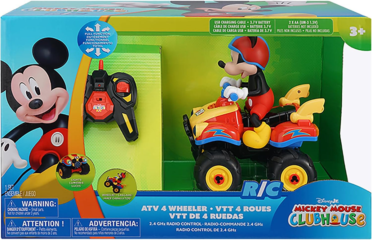 Disney Jr: ATV 4 Wheeler - Mickey - Vehículo de juguete R\/C de 7.5...