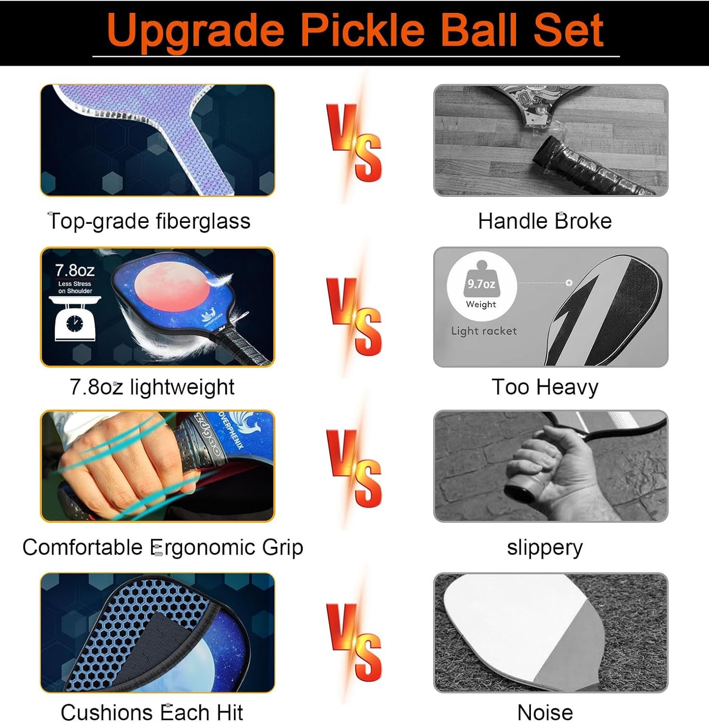 Juego de red portátil de Pickleball, red de bolas de pepinillo de 2...
