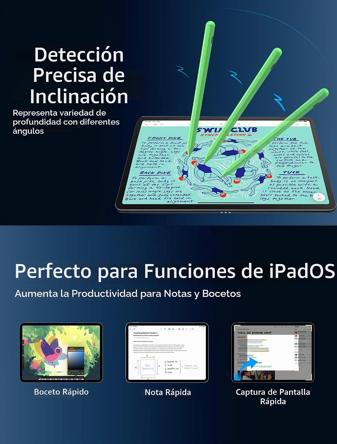 Lápiz para Apple iPad A16\/10\/9\/8\/7\/6ª generación, Pro 13\/12.9...