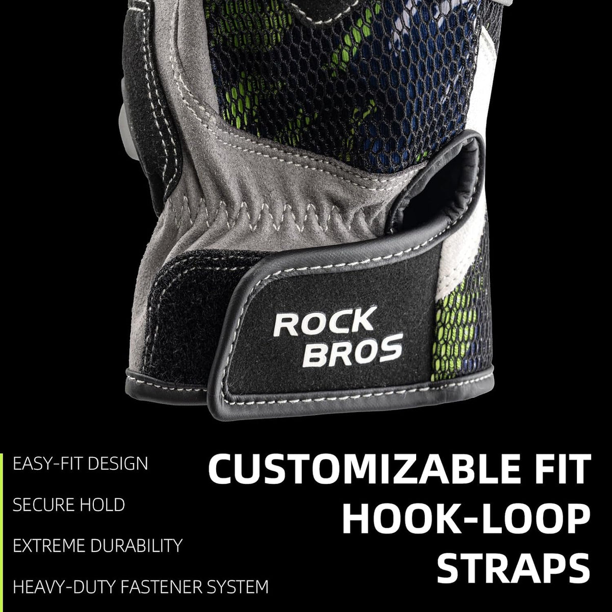 ROCKBROS Guantes de cuero para motocicleta para hombre, protección...