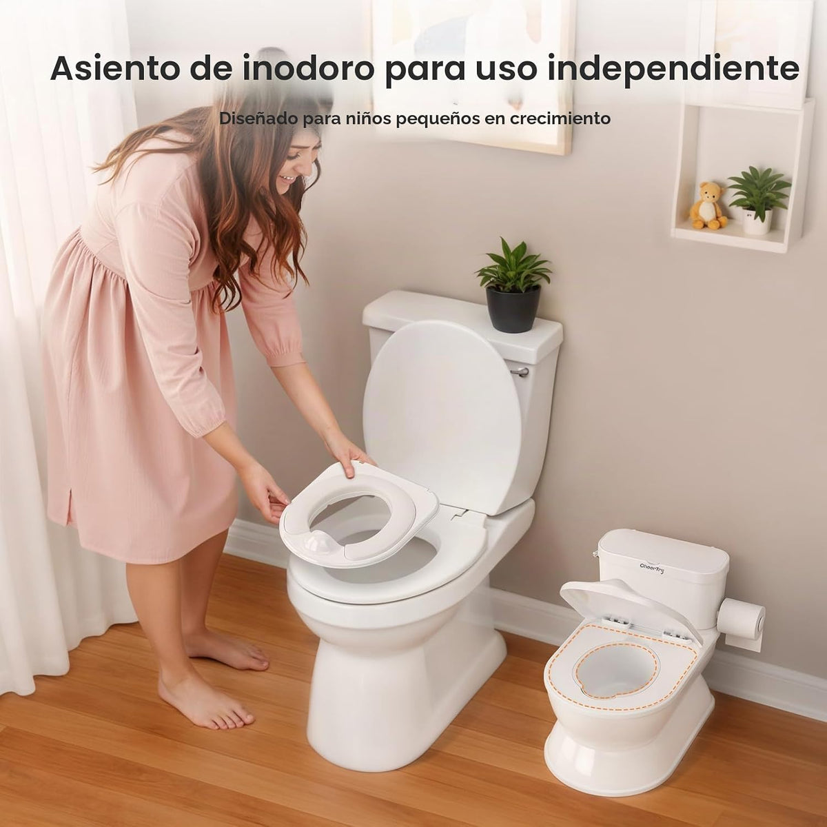 CheerTry Asiento de Inodoro 2-en-1 para Entrenamiento de Niños Pequ...
