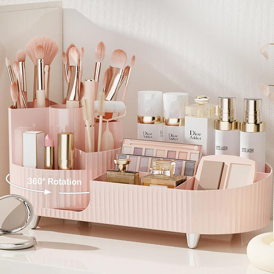 COMFYROOM Organizador de maquillaje para tocador con soporte para b...