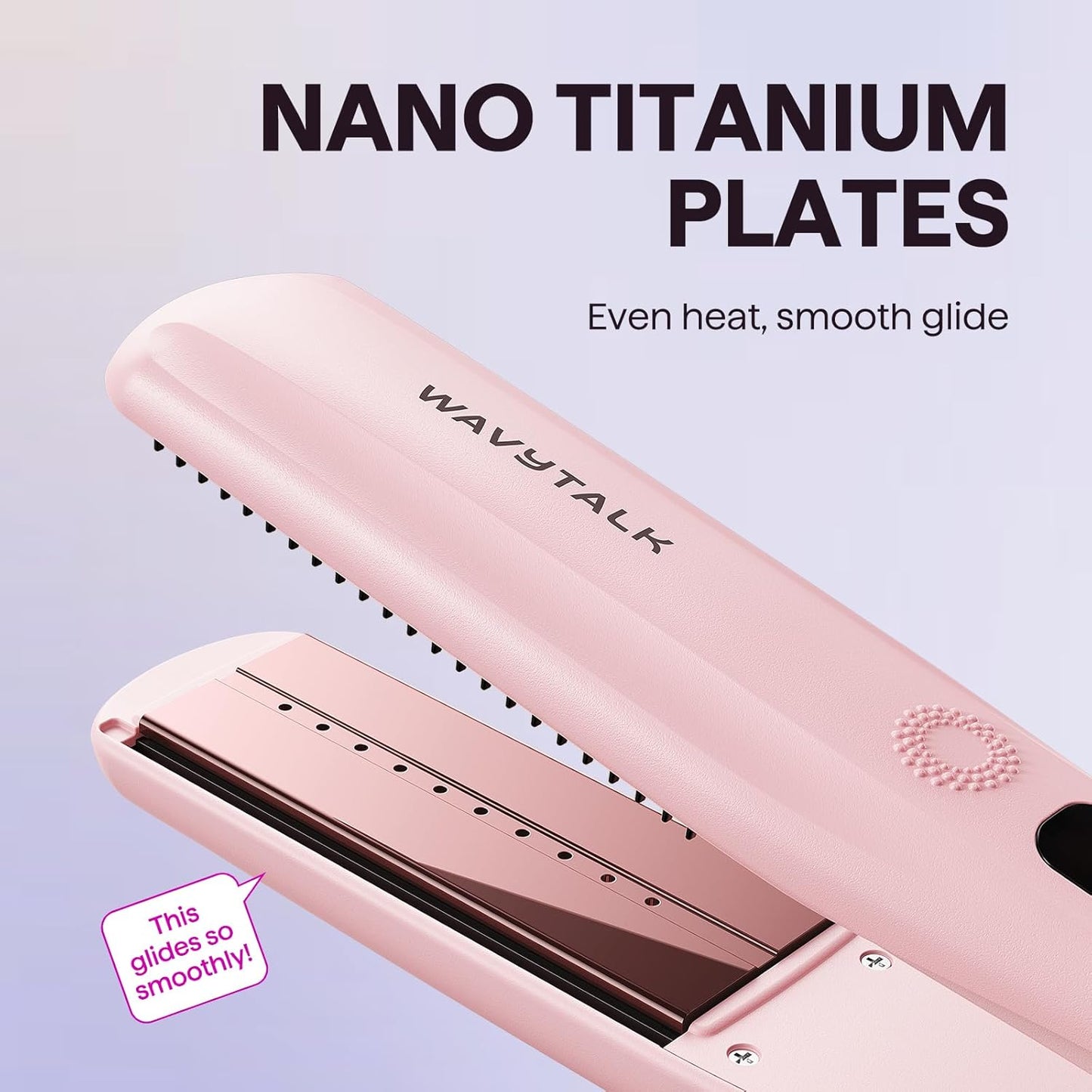Wavytalk - Plancha de vapor para menos daño por calor, plancha plan...