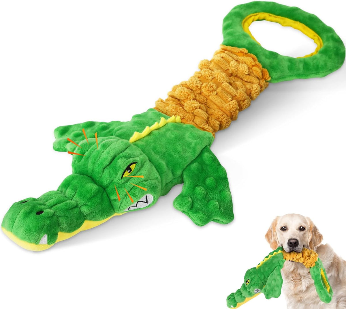 Eneston Juguetes grandes para perros, juguete de peluche chirriante...
