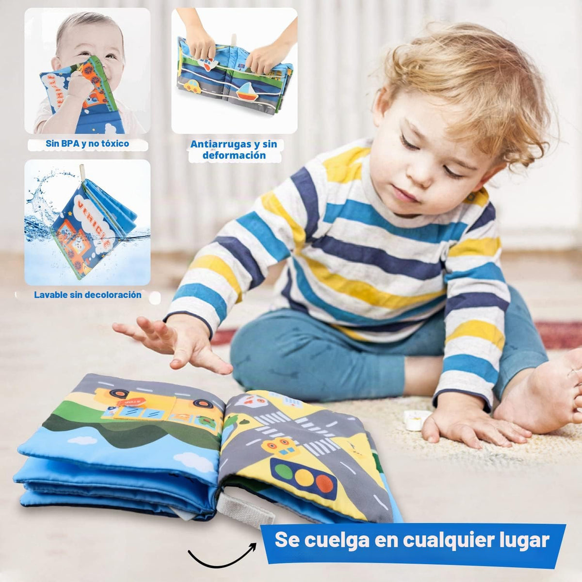 Richgv Libros para bebés de 6 a 12 meses, libro de actividades sens...