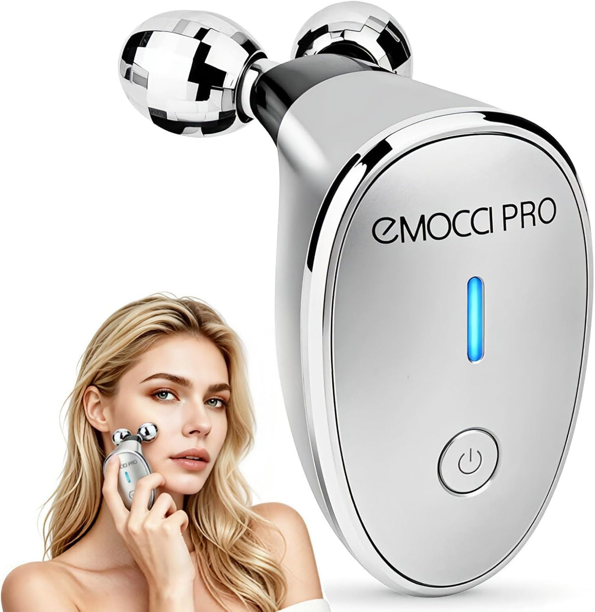 Masajeador Facial Eléctrico Suave Vibración Facial Rodillo Cuidado...