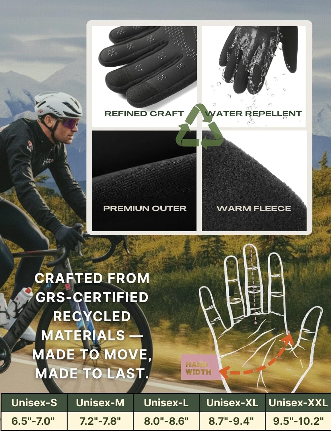 Aerynx Guantes de invierno para mujeres y hombres, para clima frío,...