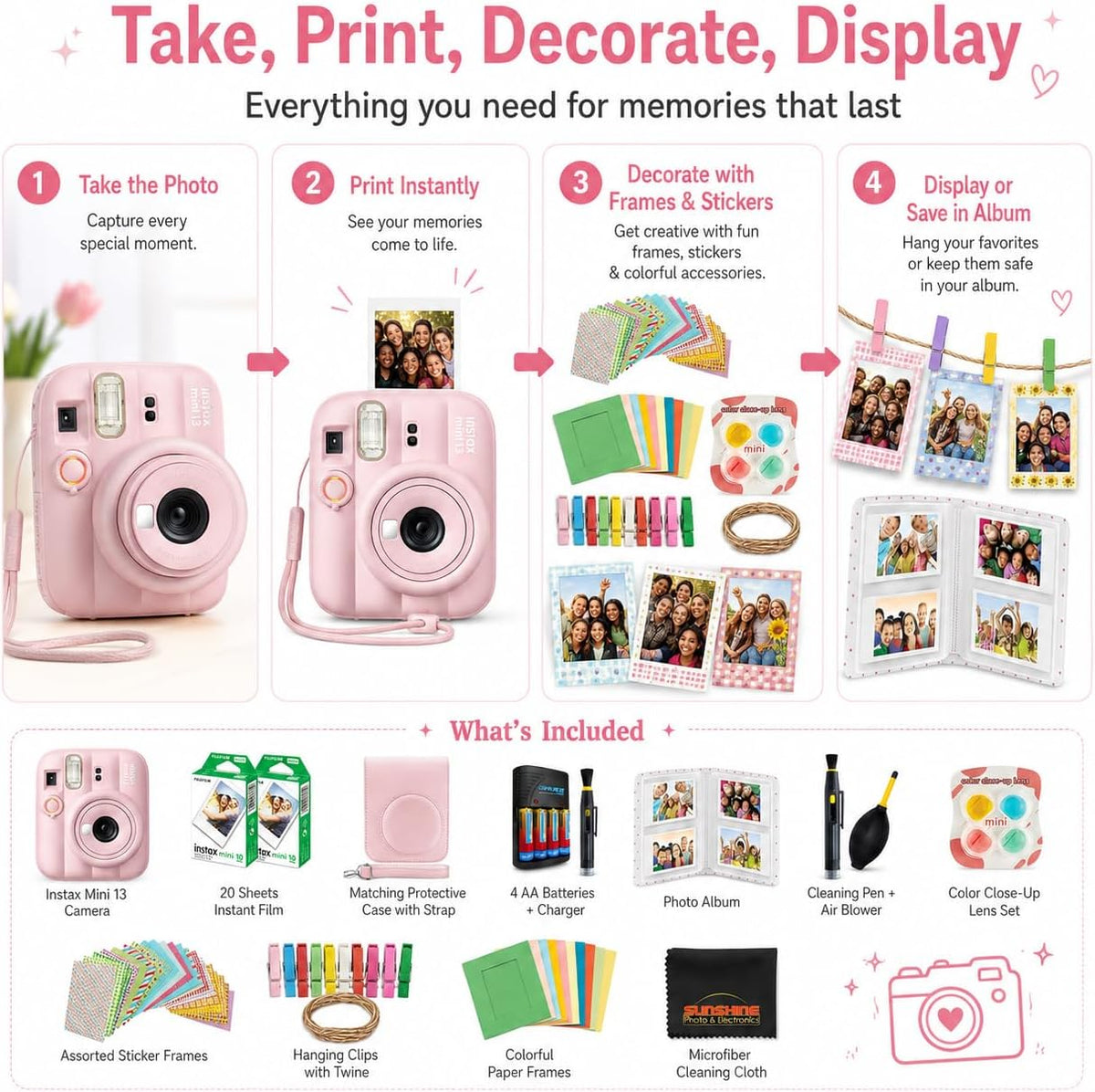 Paquete de cámara de película instantánea FUJIFILM instax Mini 13 (...