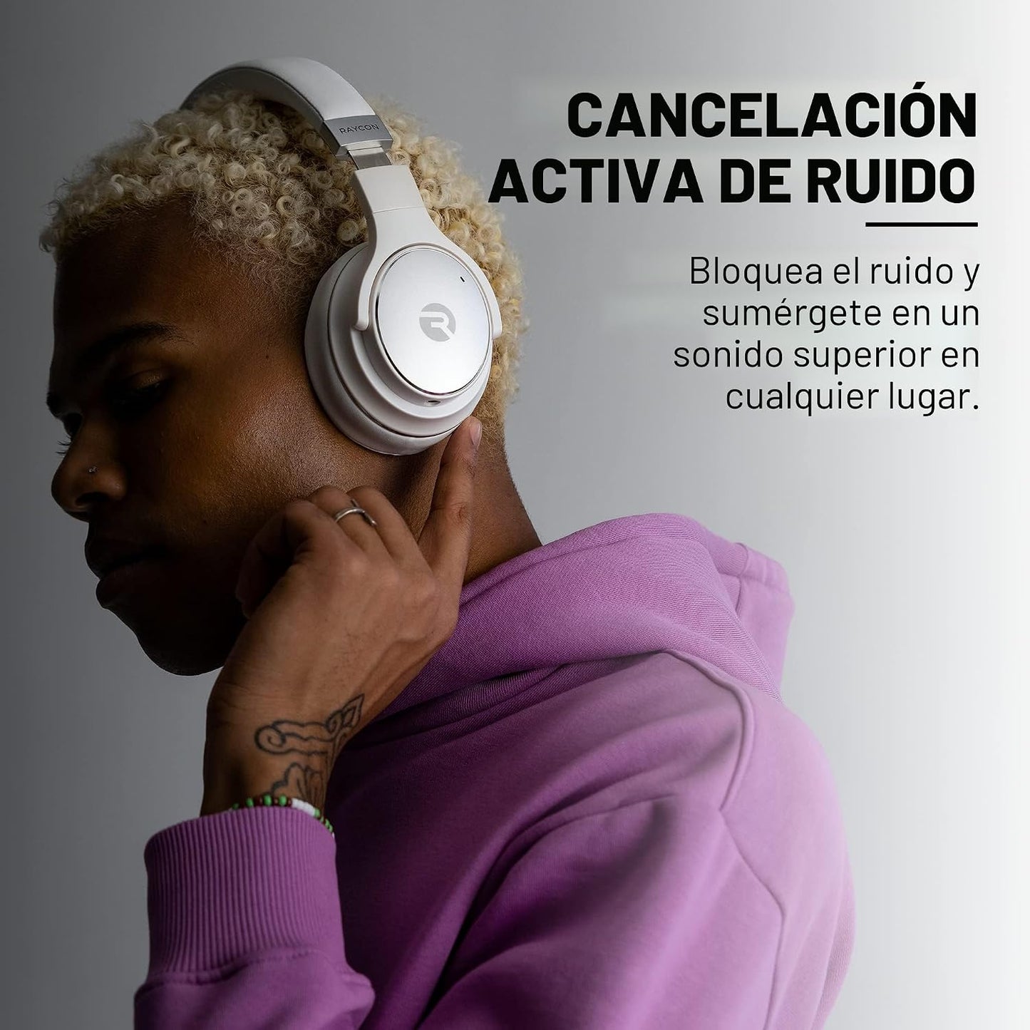 Raycon Los auriculares inalámbricos Bluetooth sobre la oreja de tod...