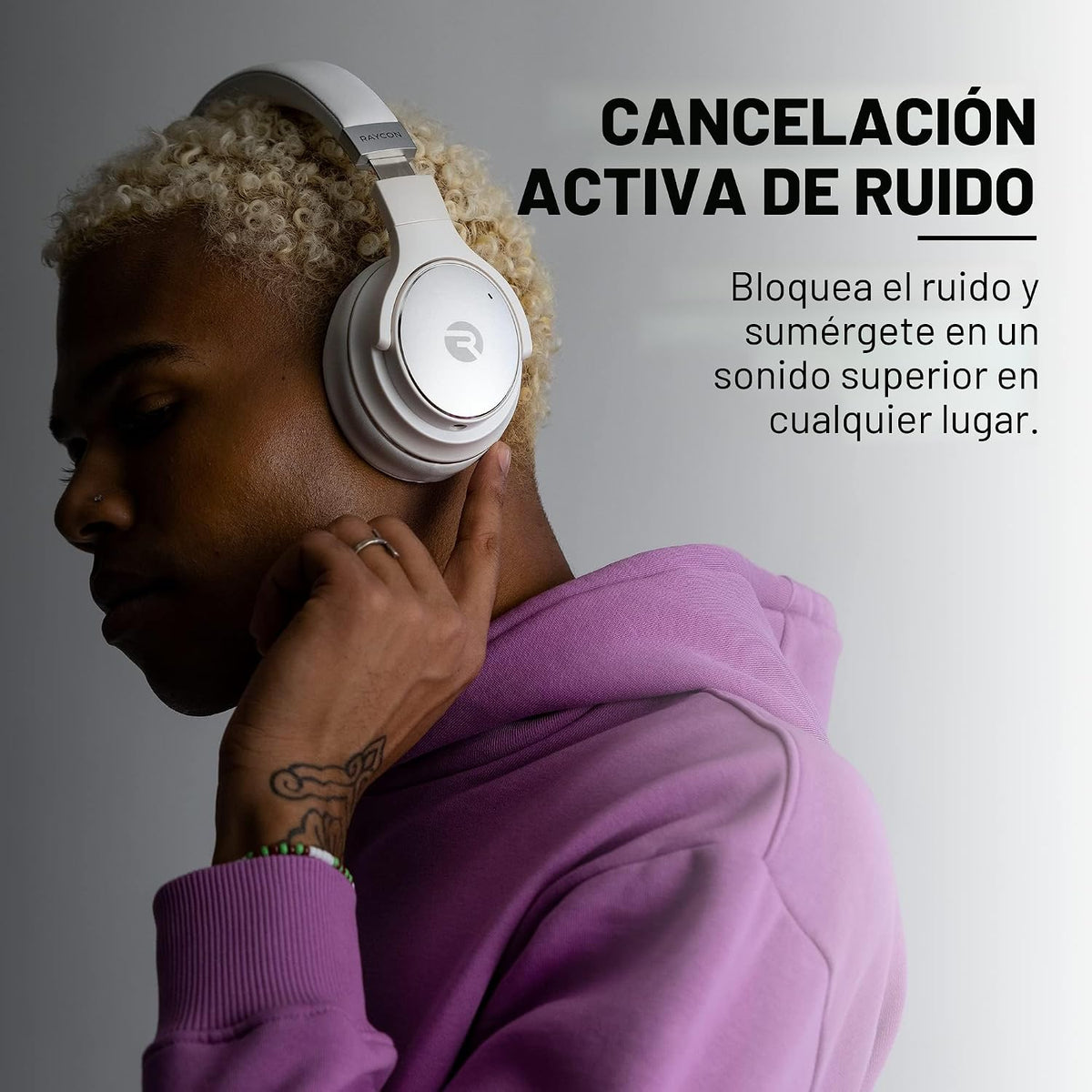 Raycon Auriculares Inalámbricos Bluetooth Sobre la Oreja para Uso D...