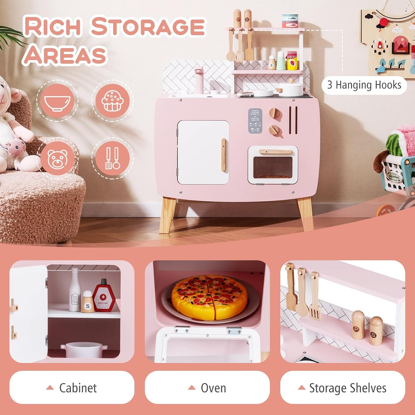 Costzon Juego de cocina para niños, juguete interactivo para niños...