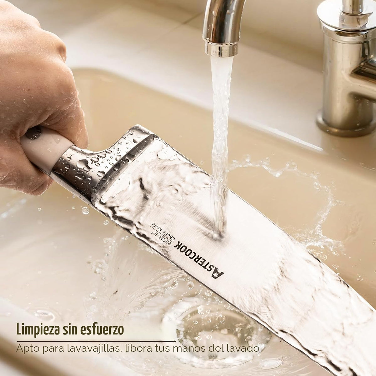 Juego de cuchillos Astercook, juego de cuchillos de cocina con bloq...