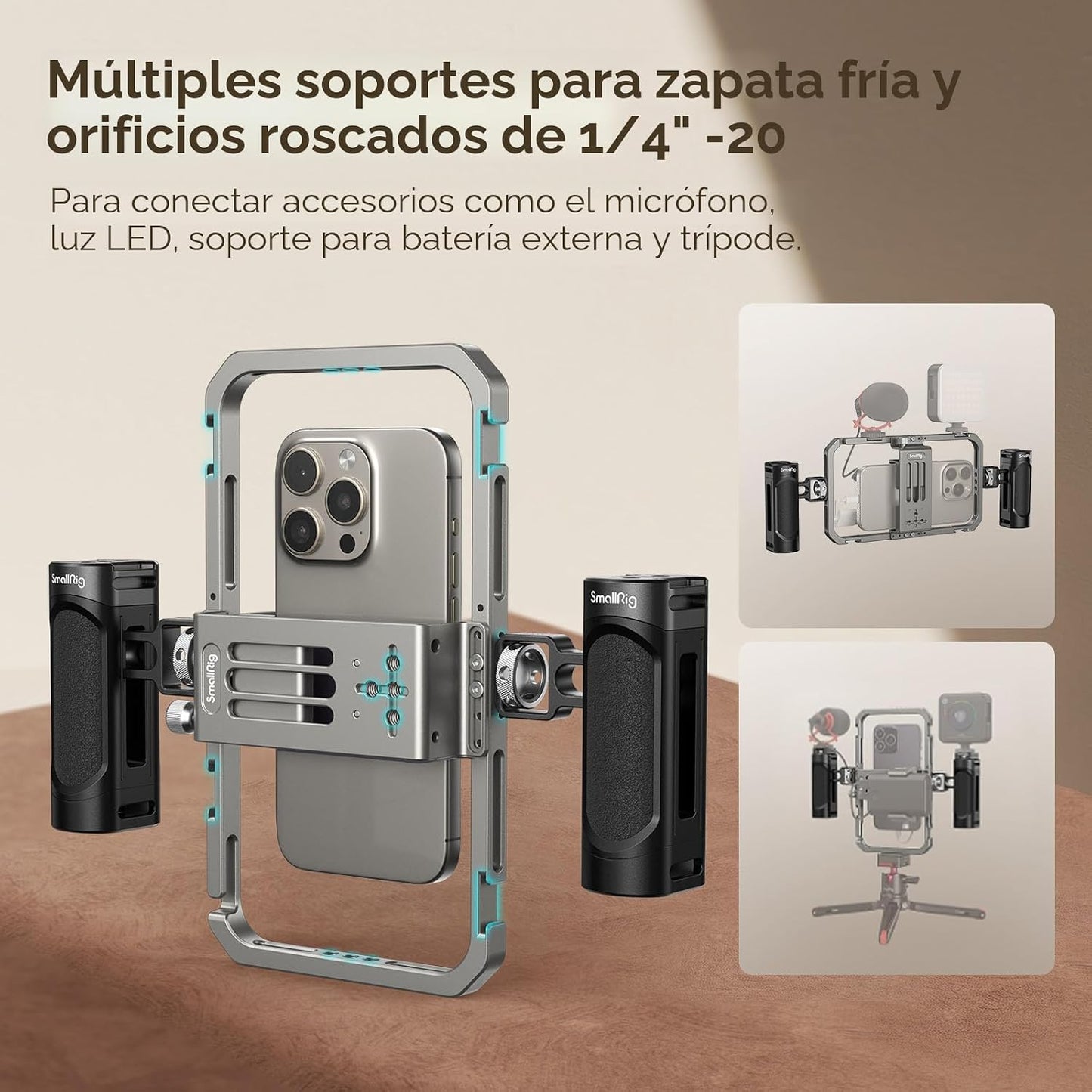 SmallRig Jaula universal para teléfono, kit de aparejo de video par...