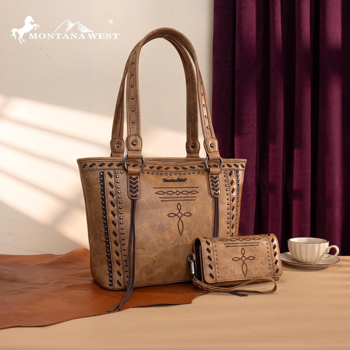 Montana West - Bolso tote de colección espiritual estilo western pa...