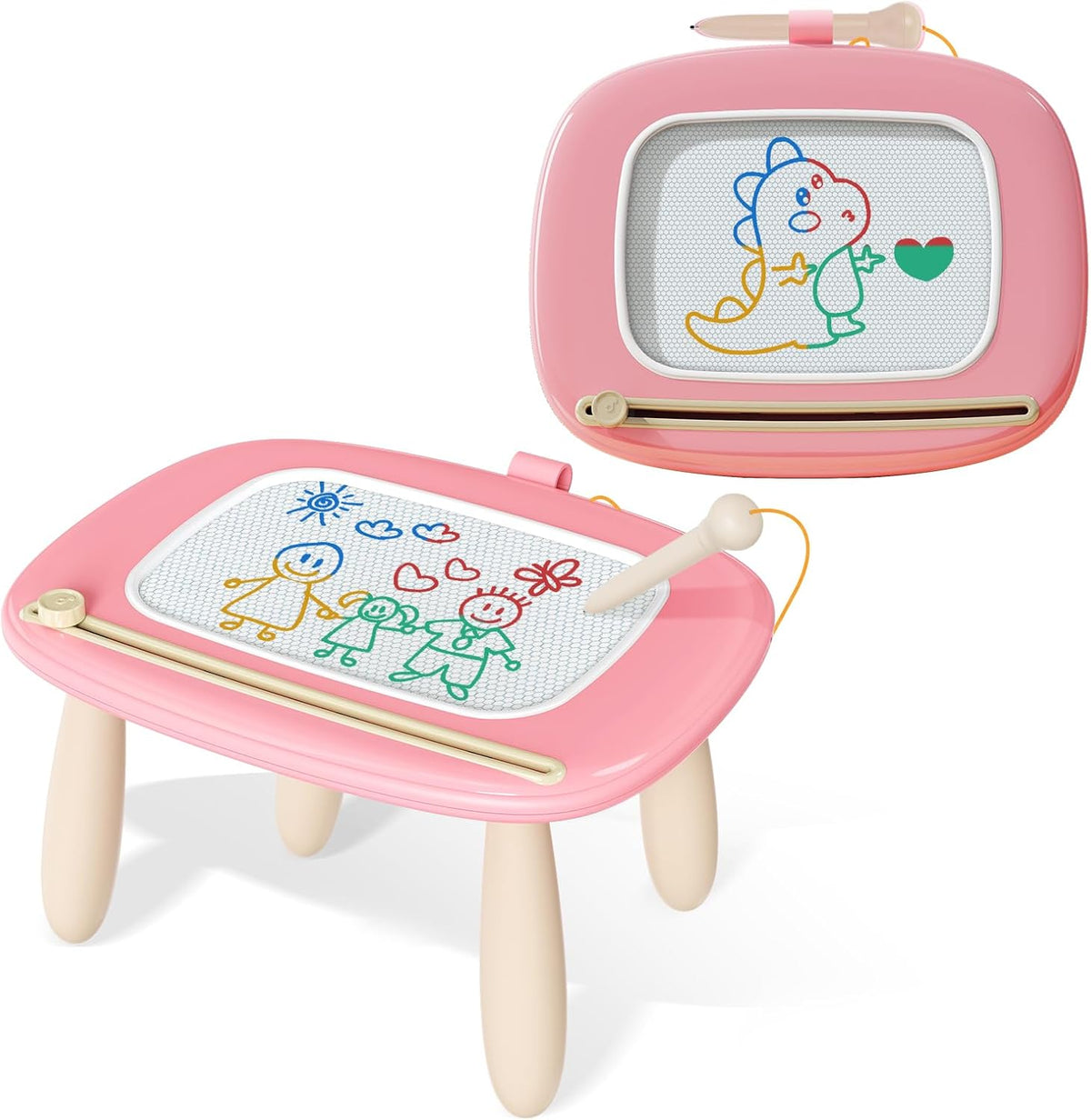Kikidex Tablero magnético de dibujo, juguetes para niñas pequeñas d...