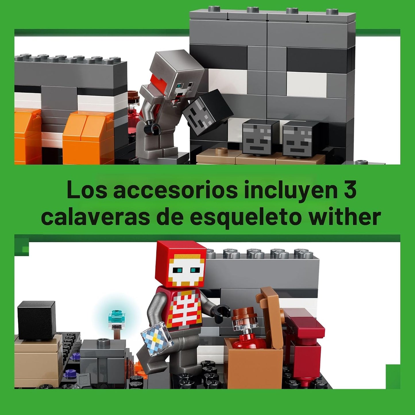 LEGO Minecraft Batalla con Wither Juego de Construcción y Juguetes...