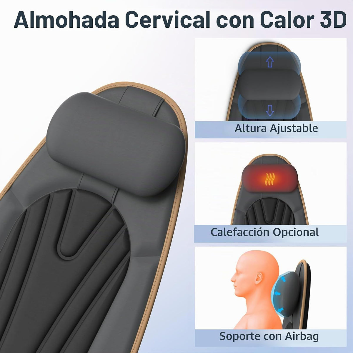 SLOTHMORE - Masajeador de espalda para silla, almohadilla de masaje...